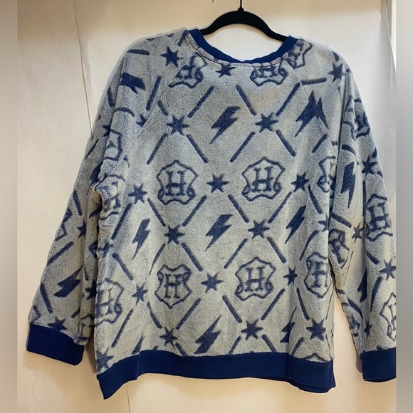Wizarding World Harry Potter Fleece Pajama Loungewear Sweatshirt Fuzzy Soft XL - Picture 3 of 7